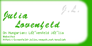 julia lovenfeld business card